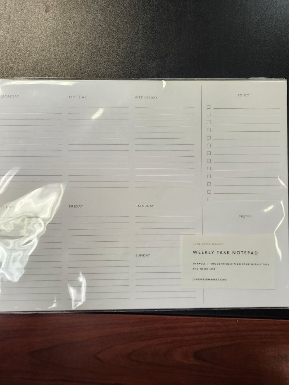 June Paper Market Weekly Task Notepad - Picture 5 of 6